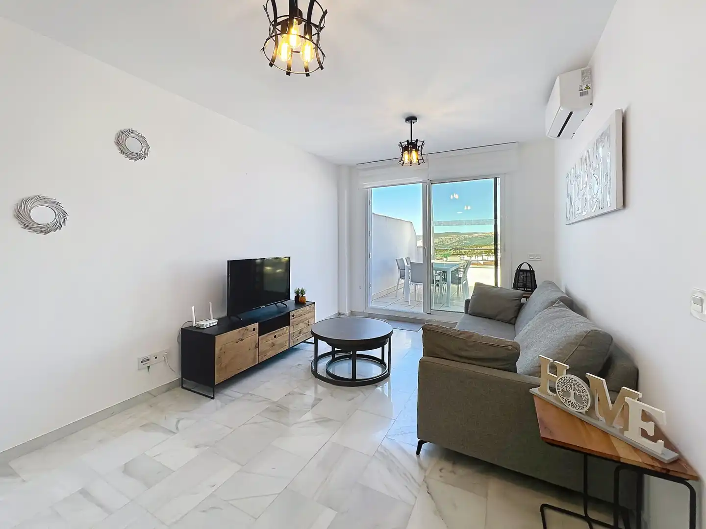 Living room of Attic for sale in Casares  with Air Conditioner, Terrace and Furnished