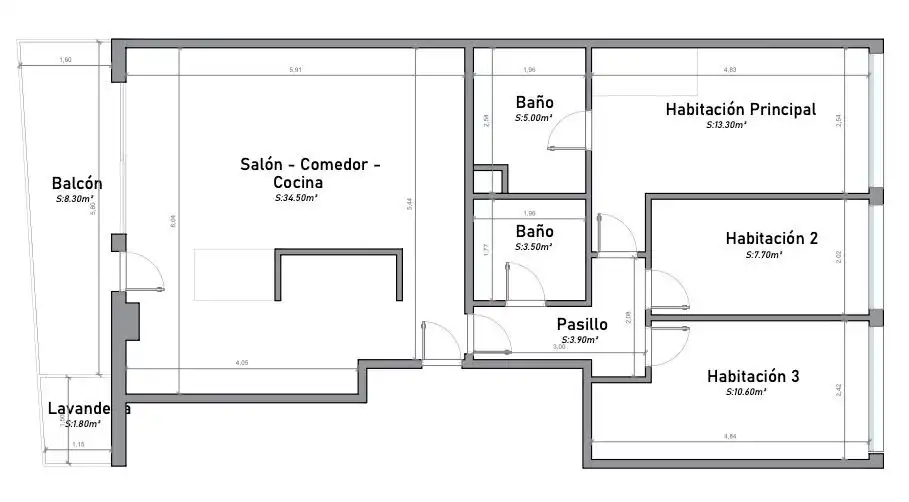 Wohnung zum Verkauf in Barcelona mit Klimaanlage, Heizung und Terrasse
