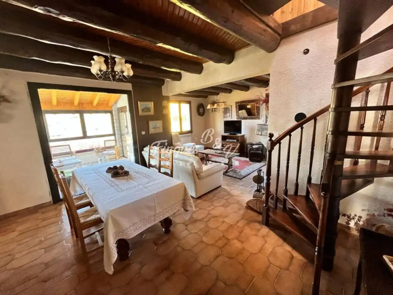 Living room of Houses for rent in Dorres  with Heating, Private garden and Parquet flooring