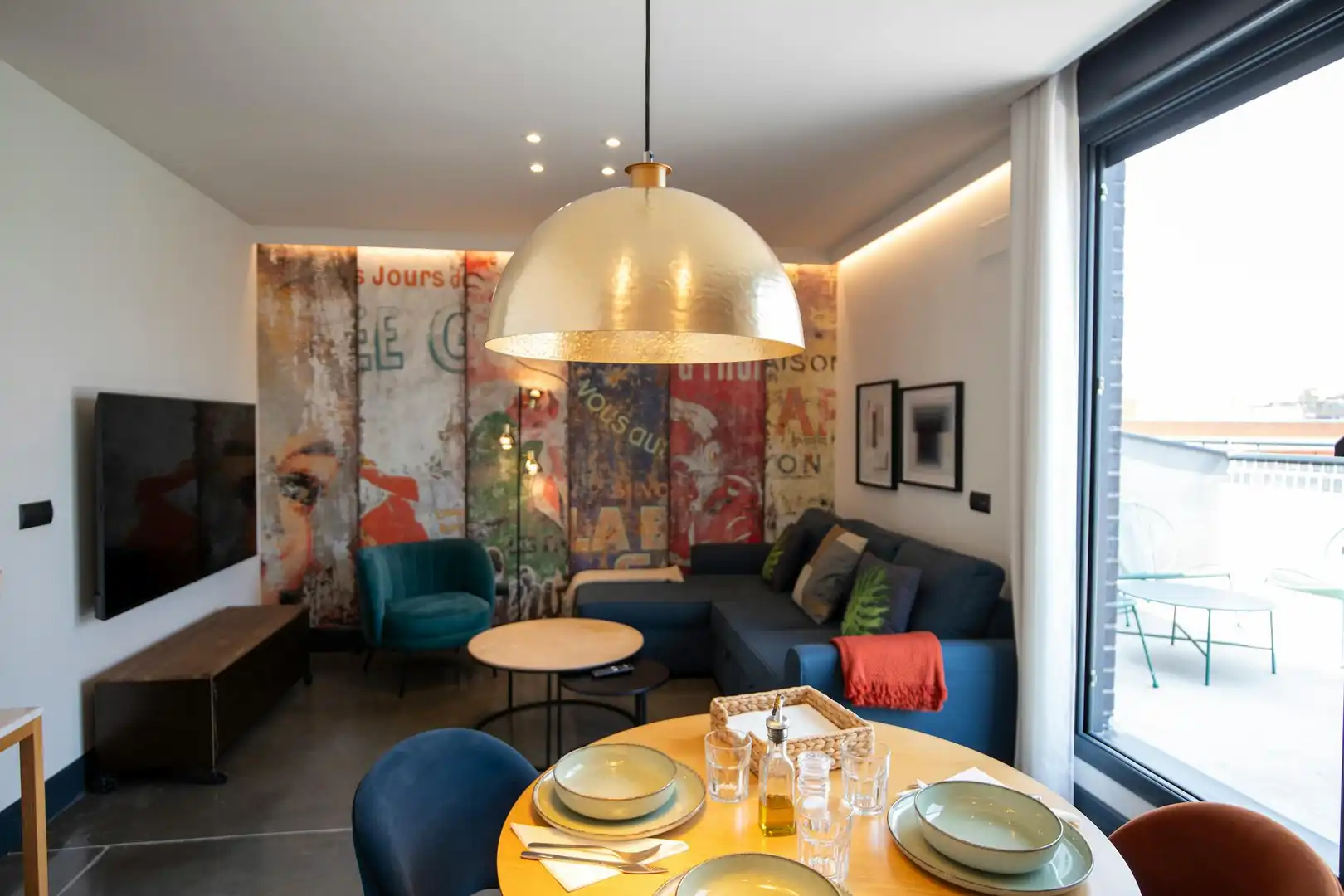 Sala de estar de Piso de alquiler en Madrid con Aire acondicionado, Jardín privado y Amueblado
