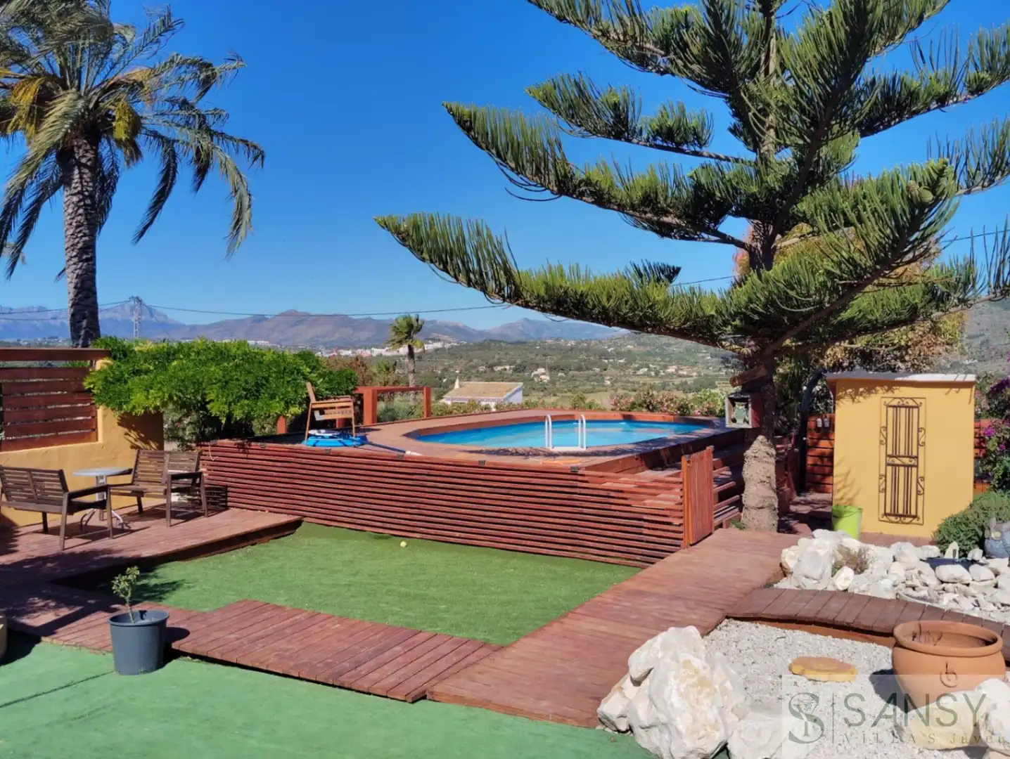 Swimming pool of Country homes for sale in Moraira  with Air Conditioner, Terrace and Storage room
