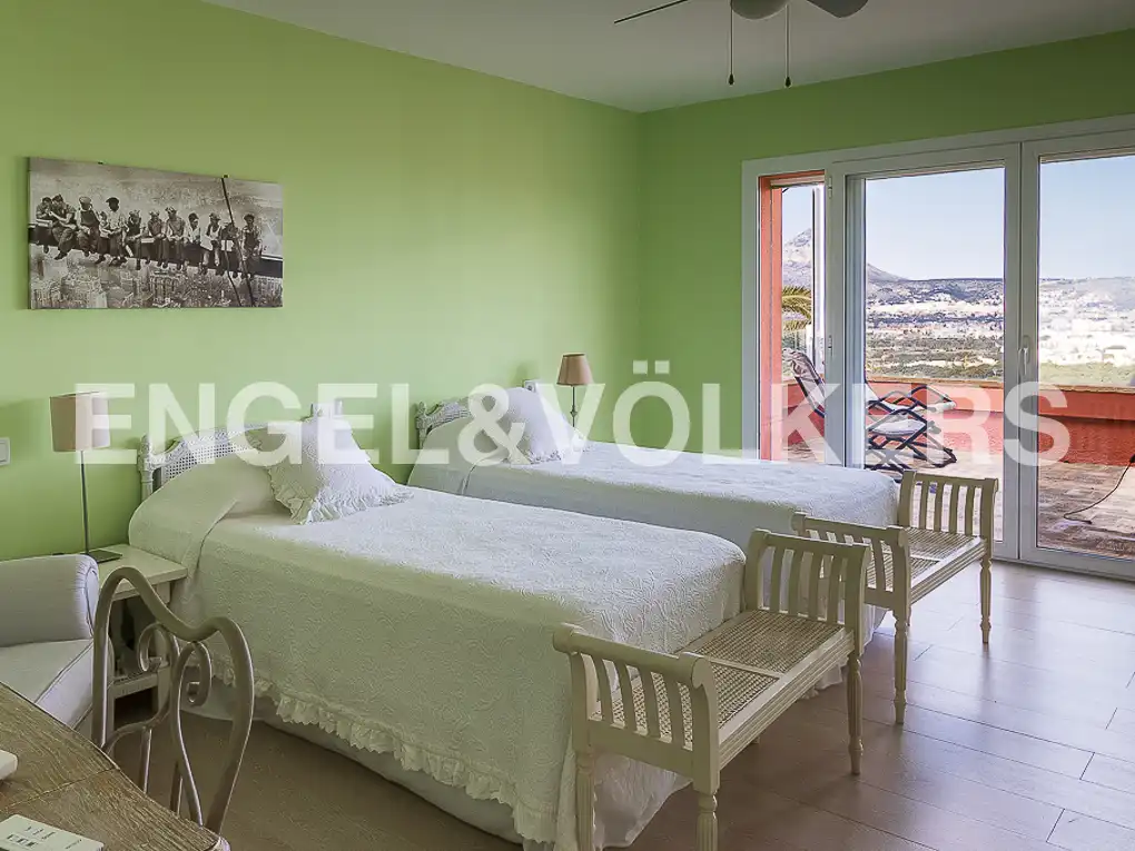 Schlafzimmer von Haus oder Chalet zur Miete in Jávea / Xàbia mit Klimaanlage, Heizung und Privatgarten