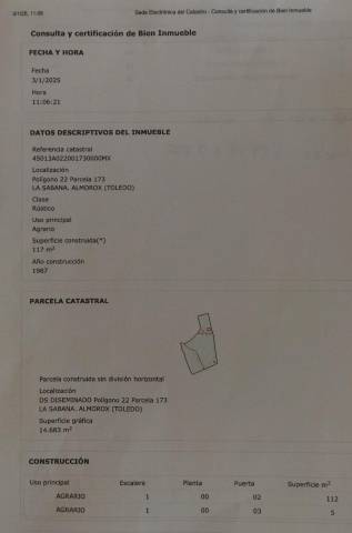 Terreno en Venta en Almorox