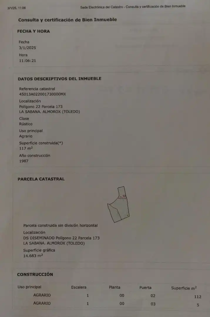 Rustikales Grundstück zum Verkauf in Almorox