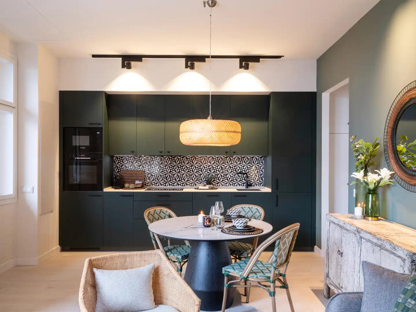 Cocina de Apartamento de alquiler en Málaga con Aire acondicionado y Amueblado