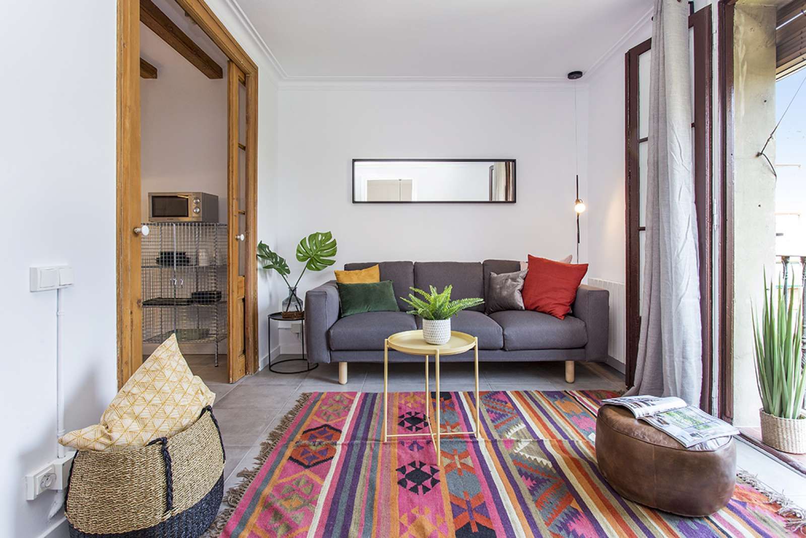 Living room of Apartment for share in  Barcelona Capital  with Air Conditioner, Heating and Terrace