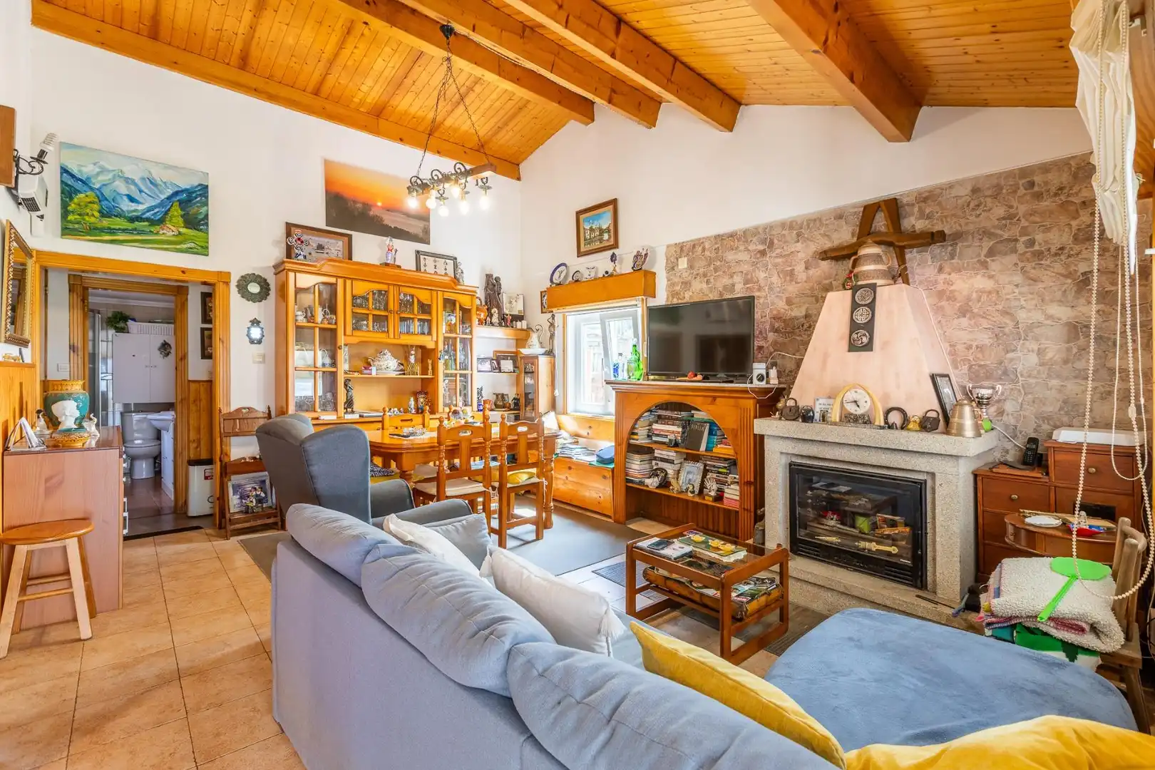 Sala de estar de Casa o chalet en venta en Pontedeume con Jardín privado, Terraza y Trastero