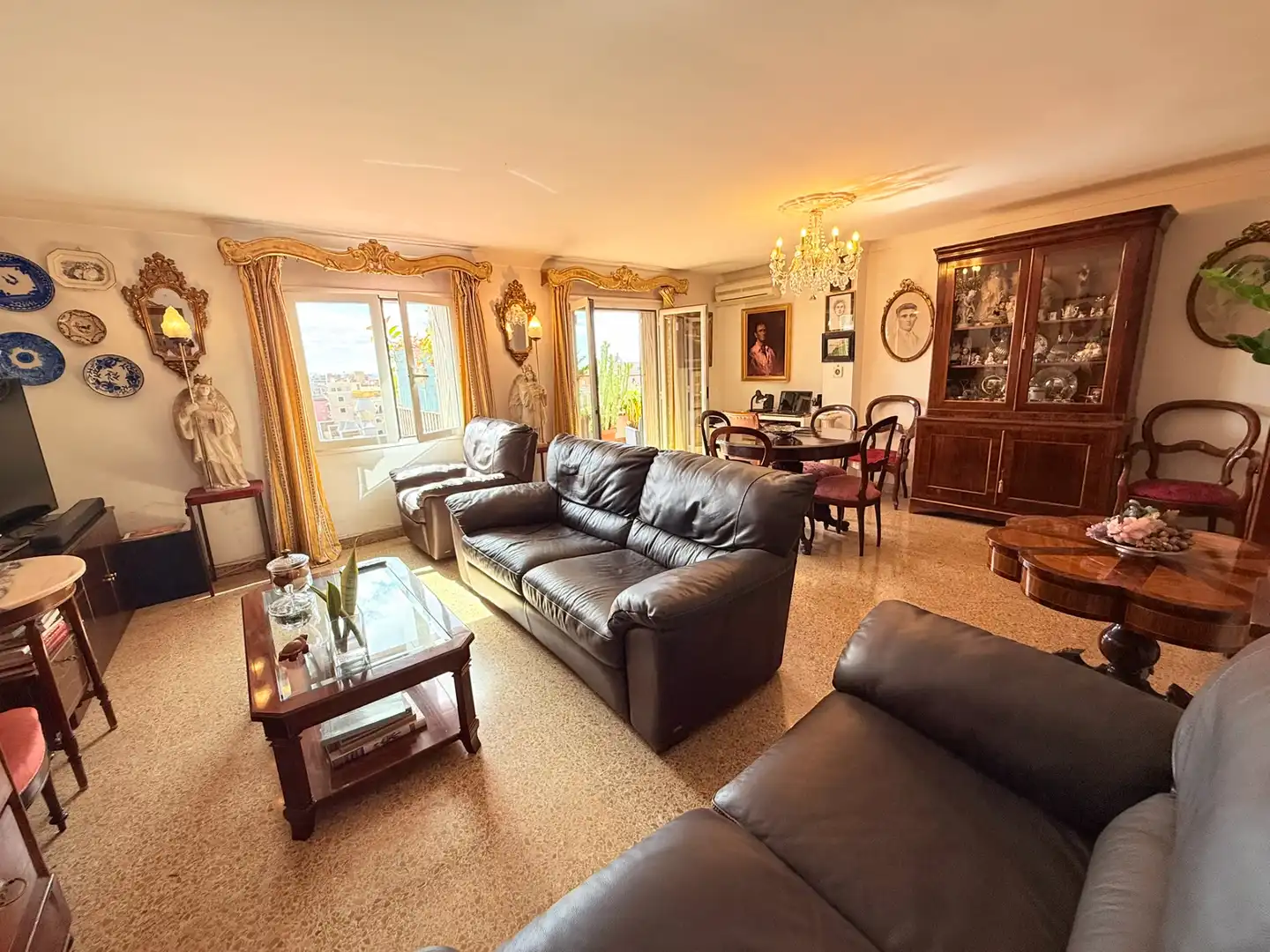 Living room of Attic for sale in  Palma de Mallorca  with Air Conditioner and Terrace