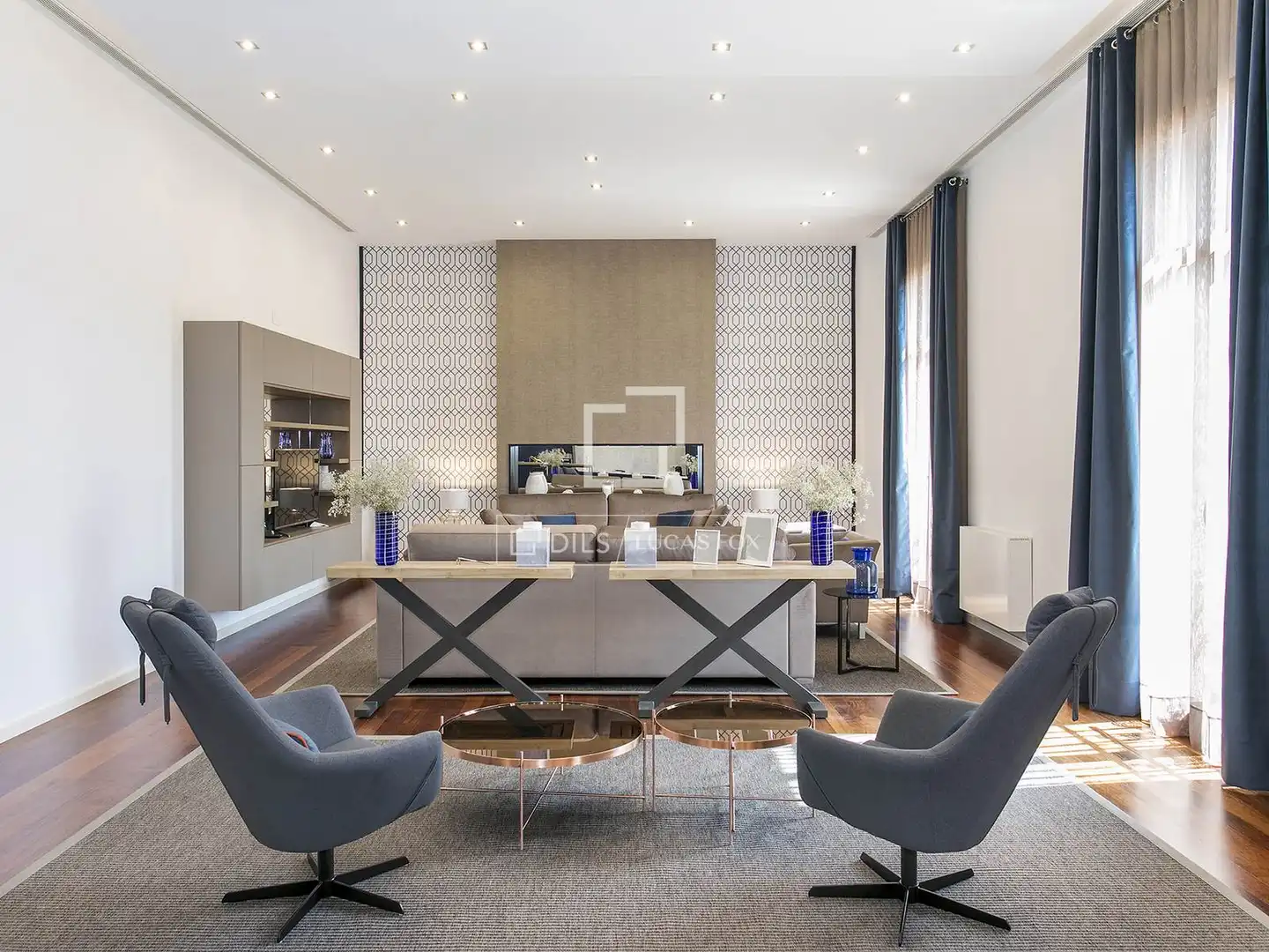 Sala d'estar de Pis en venda en Barcelona amb Aire condicionat, Terrassa i Piscina