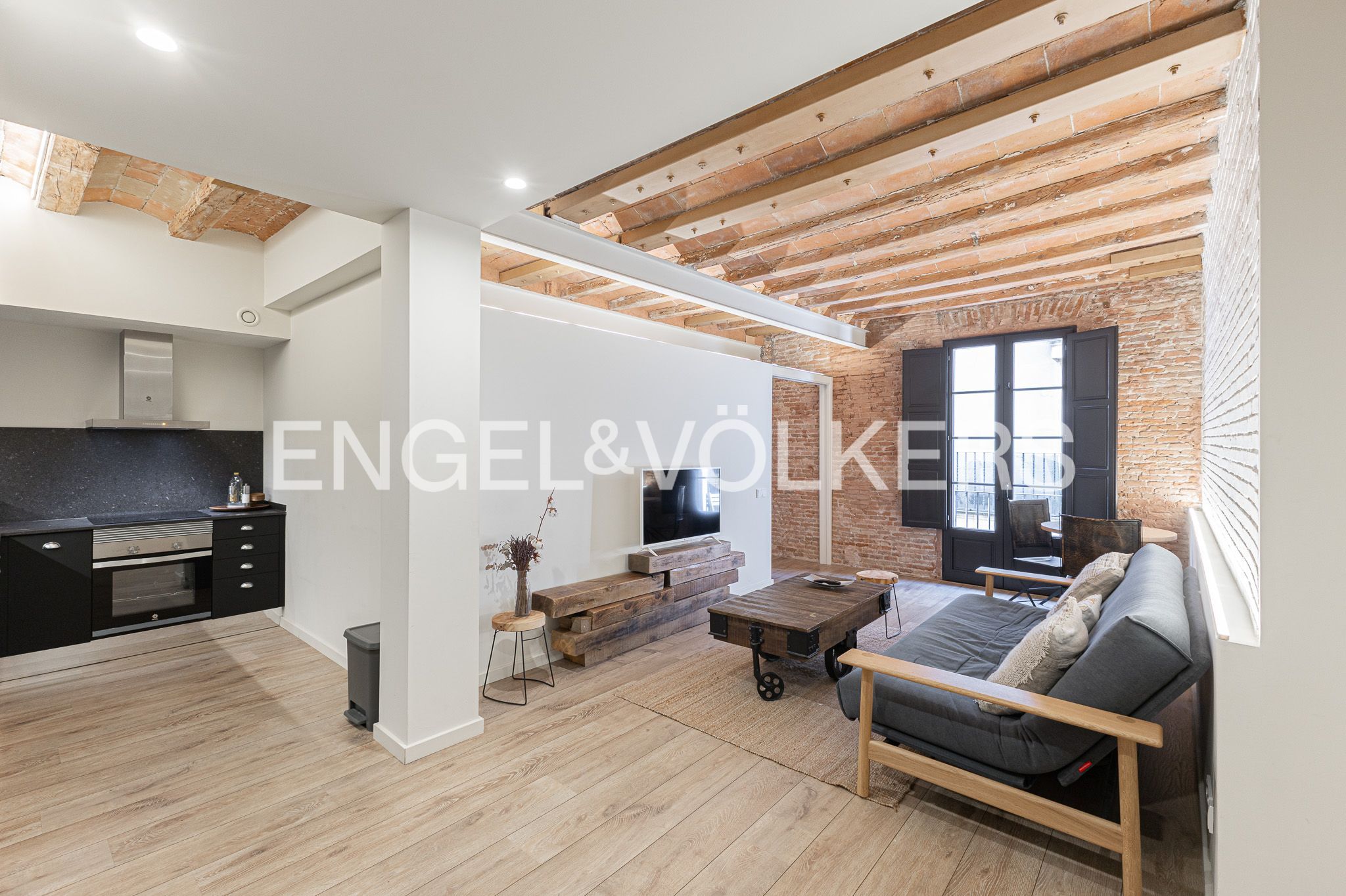 Sala d'estar de Apartament en venda en  Barcelona Capital amb Aire condicionat, Calefacció i Jardí privat