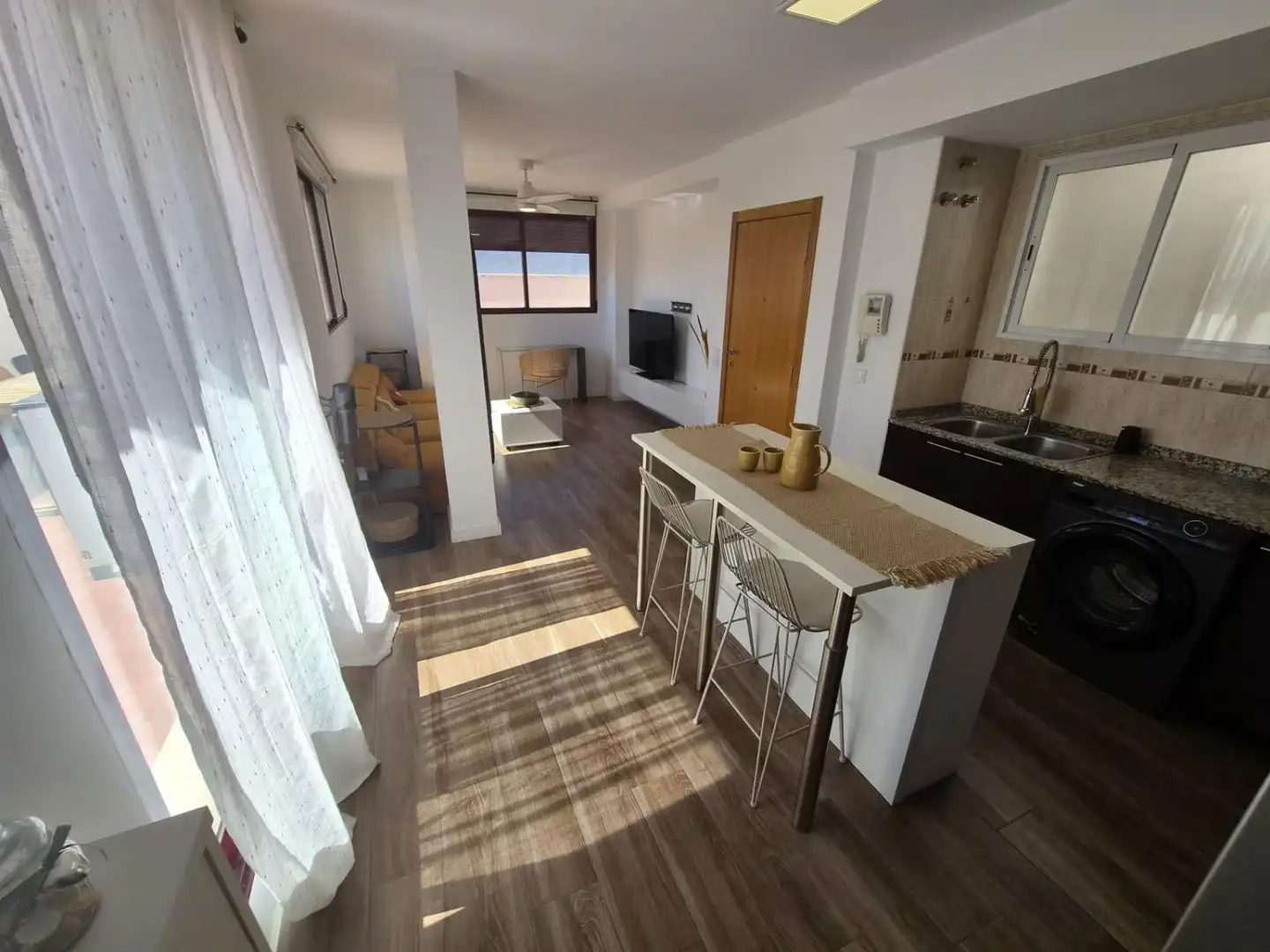 Wohnzimmer von Dachboden zur Miete in Almazora / Almassora mit Klimaanlage, Heizung und Terrasse