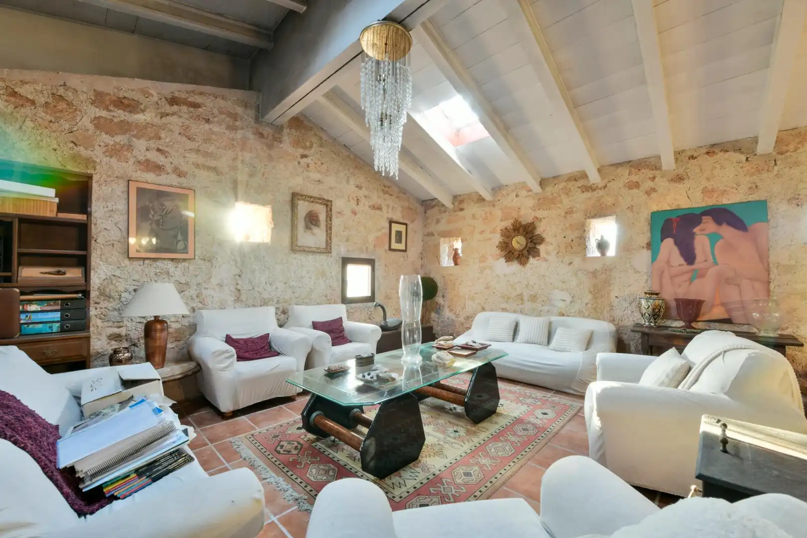 Sala d'estar de Casa o xalet en venda en Petra amb Aire condicionat i Calefacció