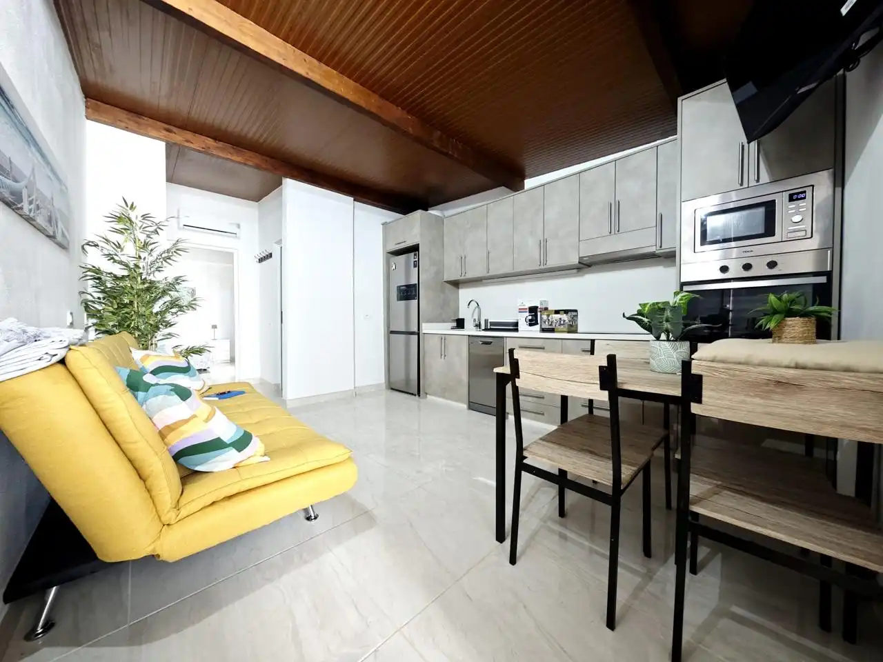 Kitchen of Flat for rent in San Bartolomé de Tirajana  with Air Conditioner, Terrace and Furnished