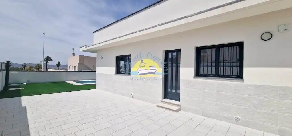 Vista exterior de Casa o chalet en venta en Mazarrón con Jardín privado, Terraza y Piscina