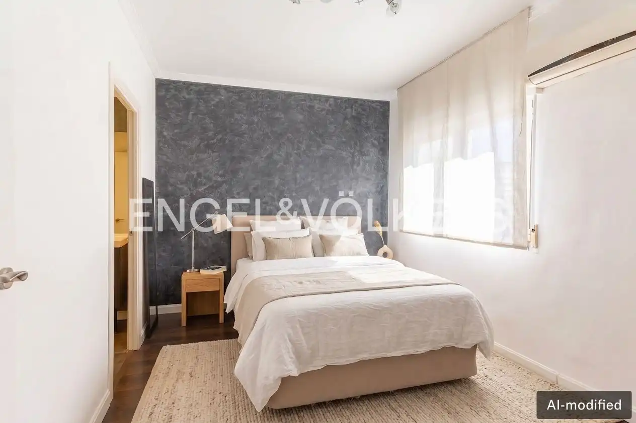 Bedroom of Flat for rent in Madrid  with Air Conditioner, Heating and Parquet flooring