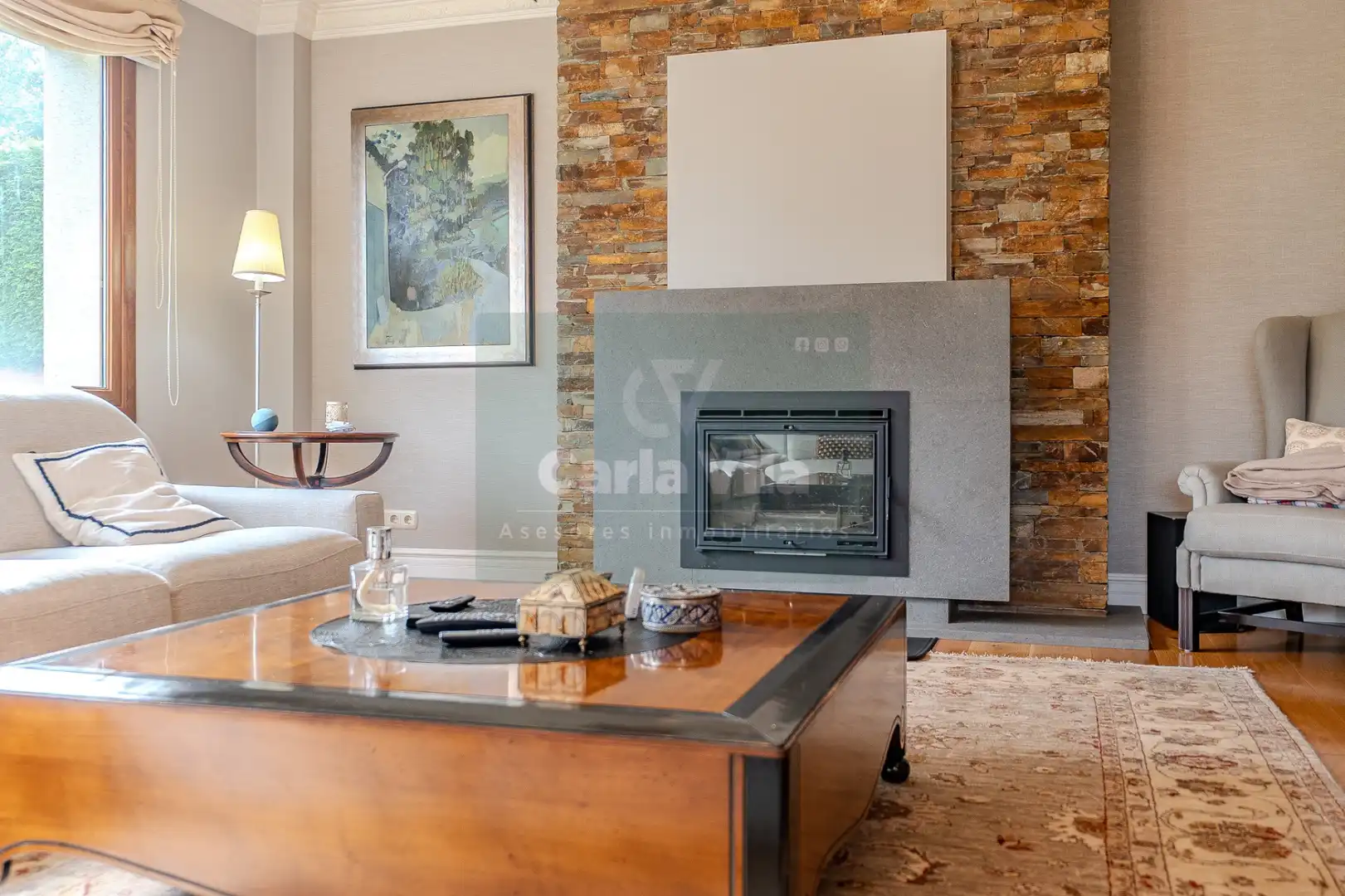 Sala de estar de Casa o chalet en venta en Lugo con Calefacción, Jardín privado y Parquet