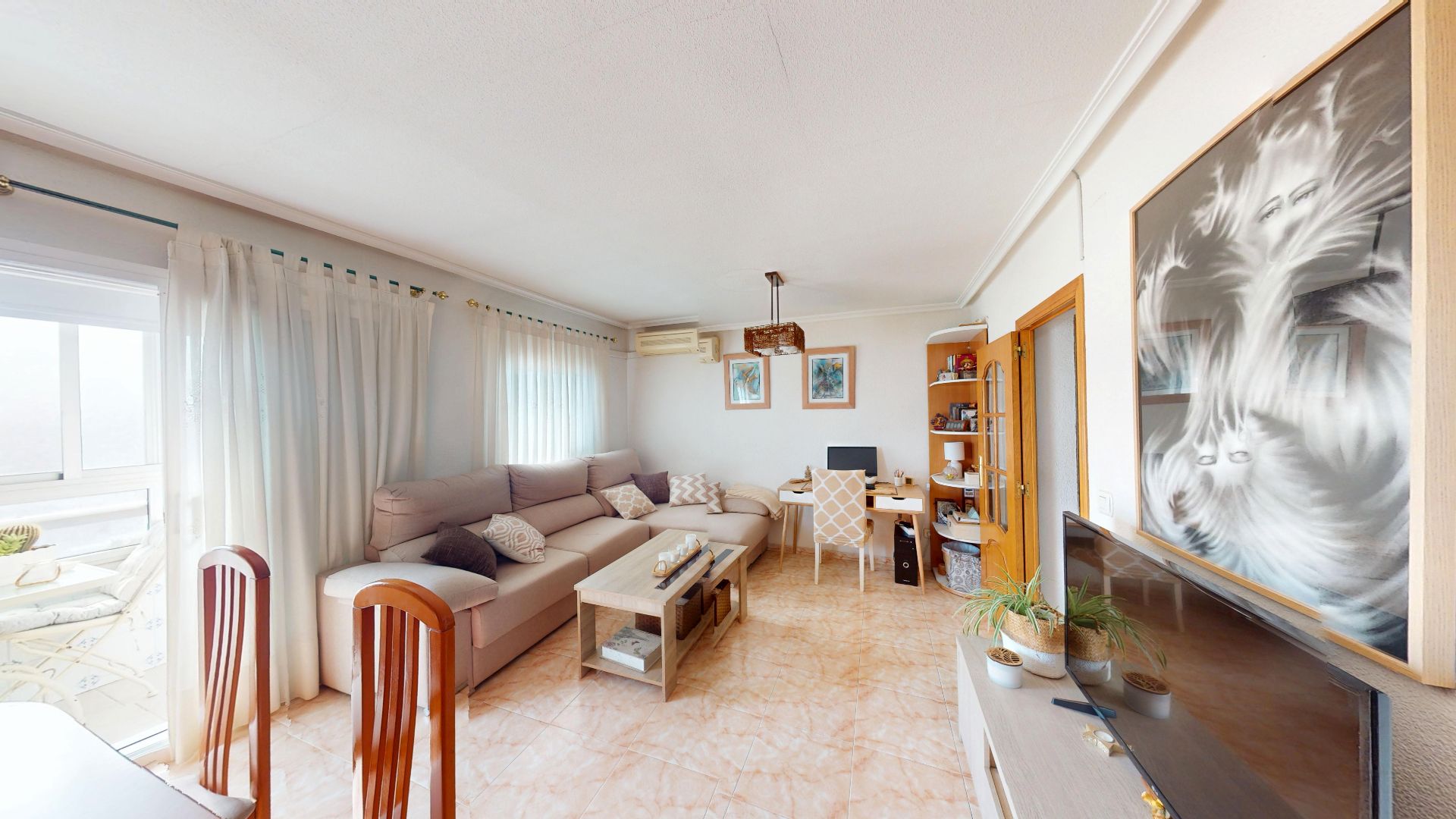 Sala de estar de Piso en venta en Alicante / Alacant con Aire acondicionado, Amueblado y Balcón