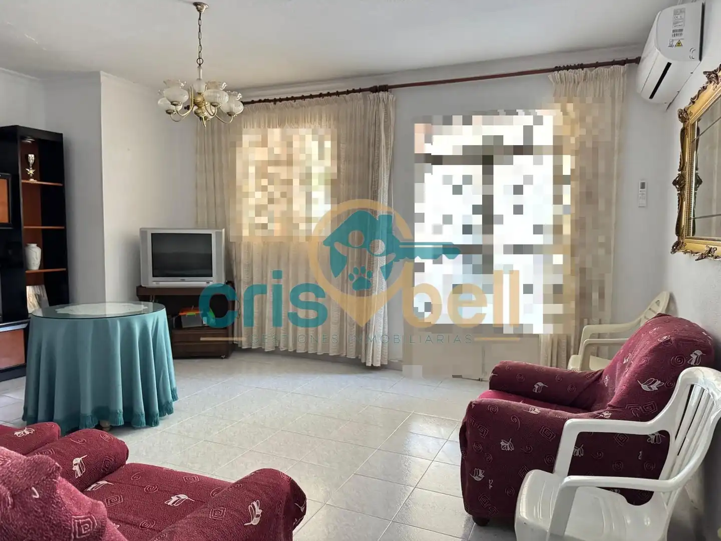 Sala de estar de Casa adosada en venta en Lorca con Aire acondicionado, Terraza y Amueblado