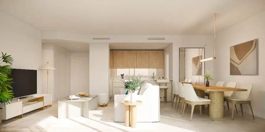 Sala d'estar de Àtic en venda en Estepona amb Aire condicionat, Calefacció i Jardí privat