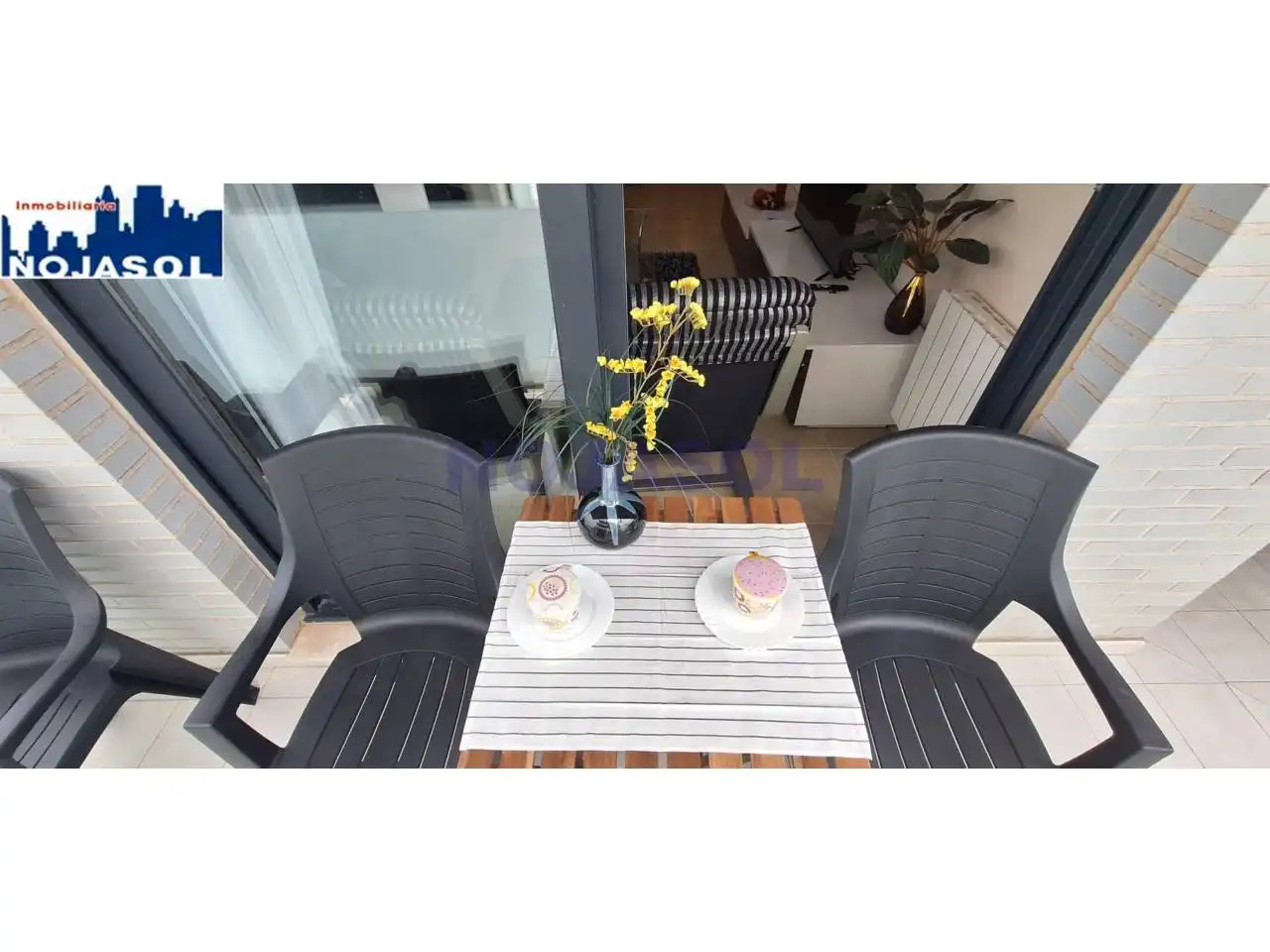Balcony of Flat for rent in Noja  with Heating, Terrace and Furnished