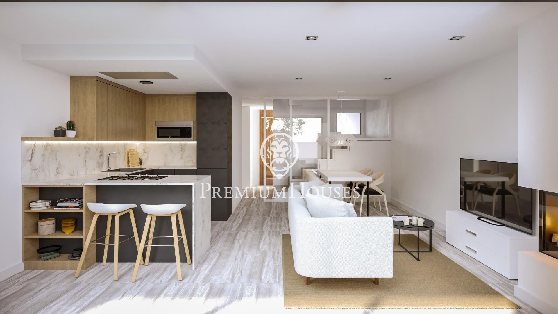 Exterior view of Single-family semi-detached for sale in Vilanova i la Geltrú  with Air Conditioner, Heating and Private garden