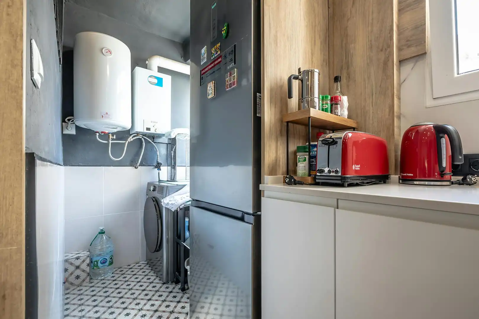 Kitchen of Flat for rent in Valencia  with Air Conditioner, Heating and Furnished