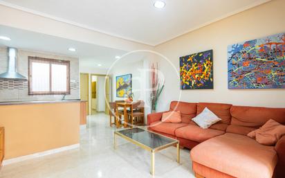 Living room of Flat for sale in Sueca  with Heating, Terrace and Furnished