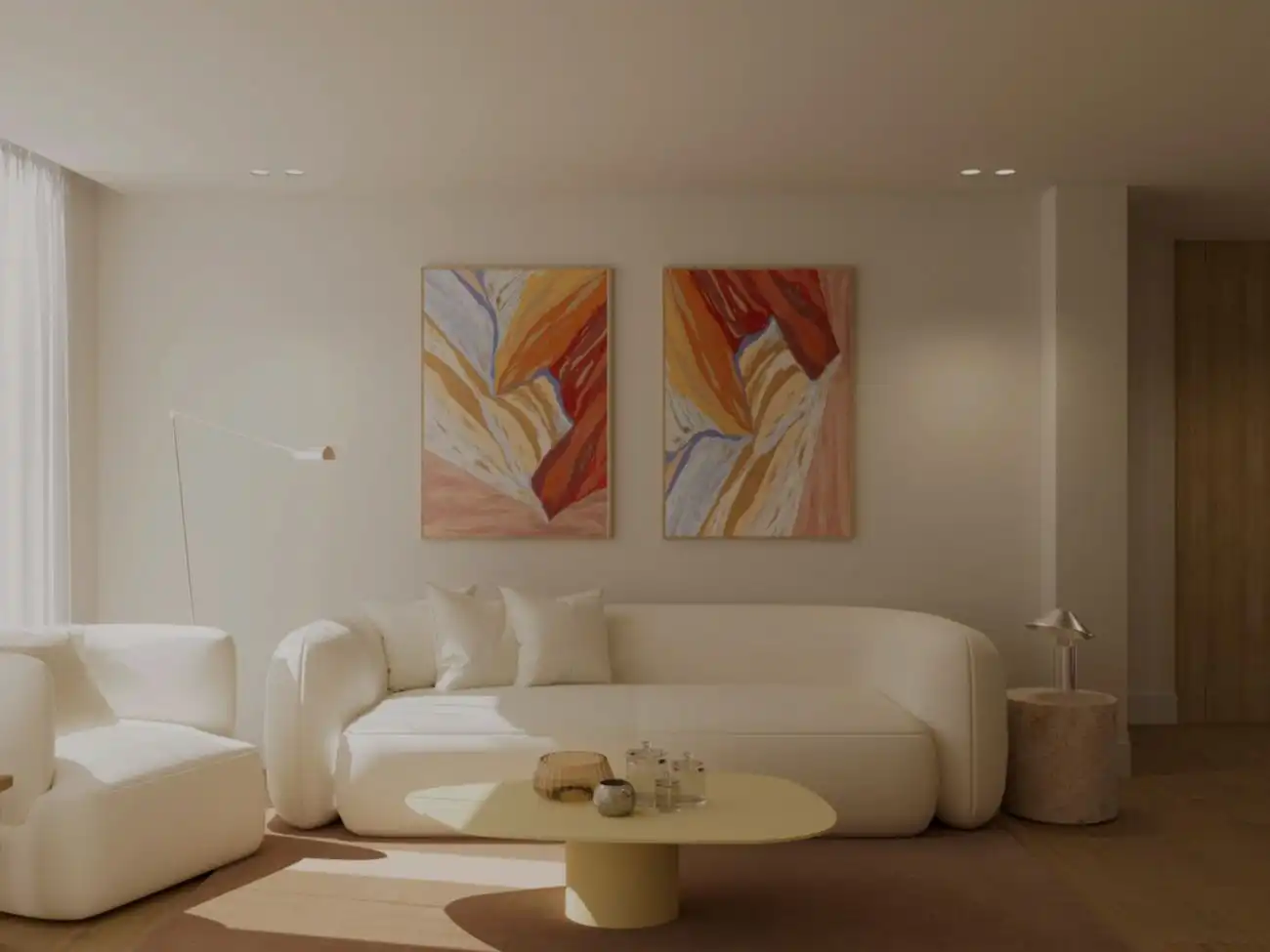 Wohnzimmer von Wohnung zum Verkauf in Moncofa mit Klimaanlage