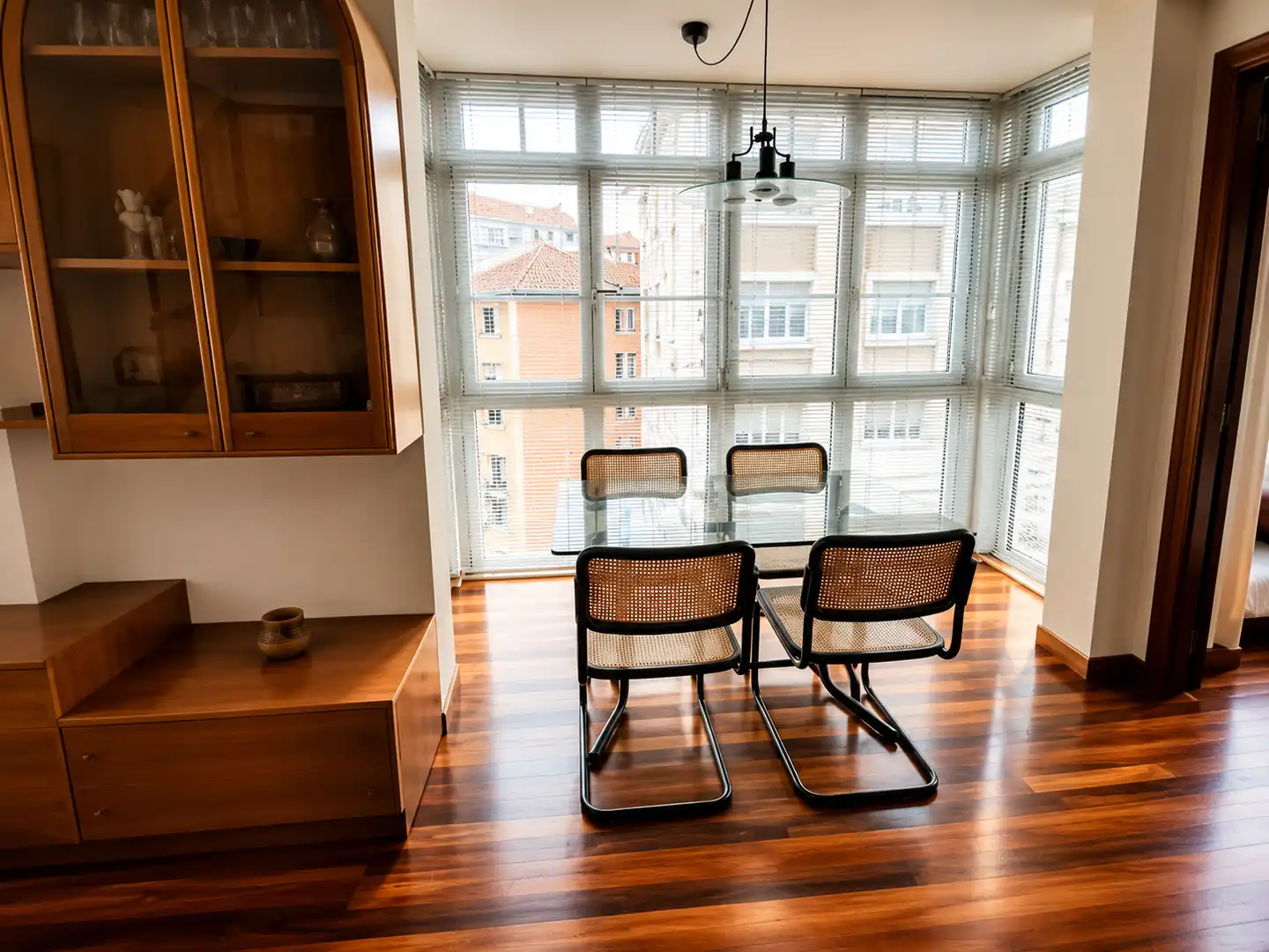 Esszimmer von Wohnung zur Miete in Santander mit Abstellraum, Möbliert und Ofen