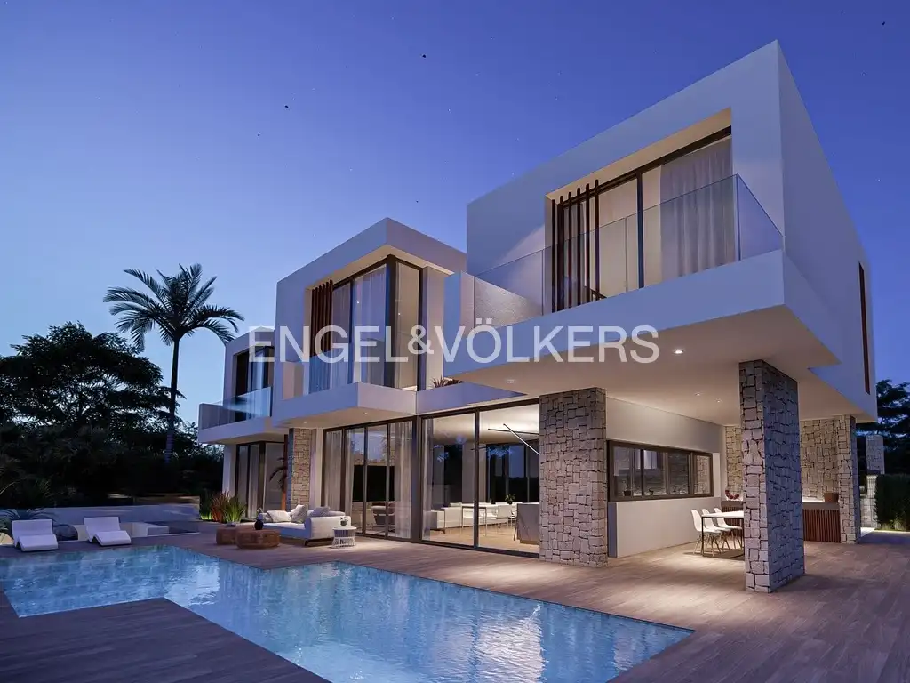 Exterior view of Houses for sale in L'Alfàs del Pi  with Air Conditioner, Private garden and Swimming Pool