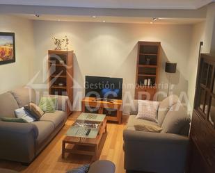 Living room of Single-family semi-detached for sale in Corvera de Asturias  with Private garden, Parquet flooring and Terrace