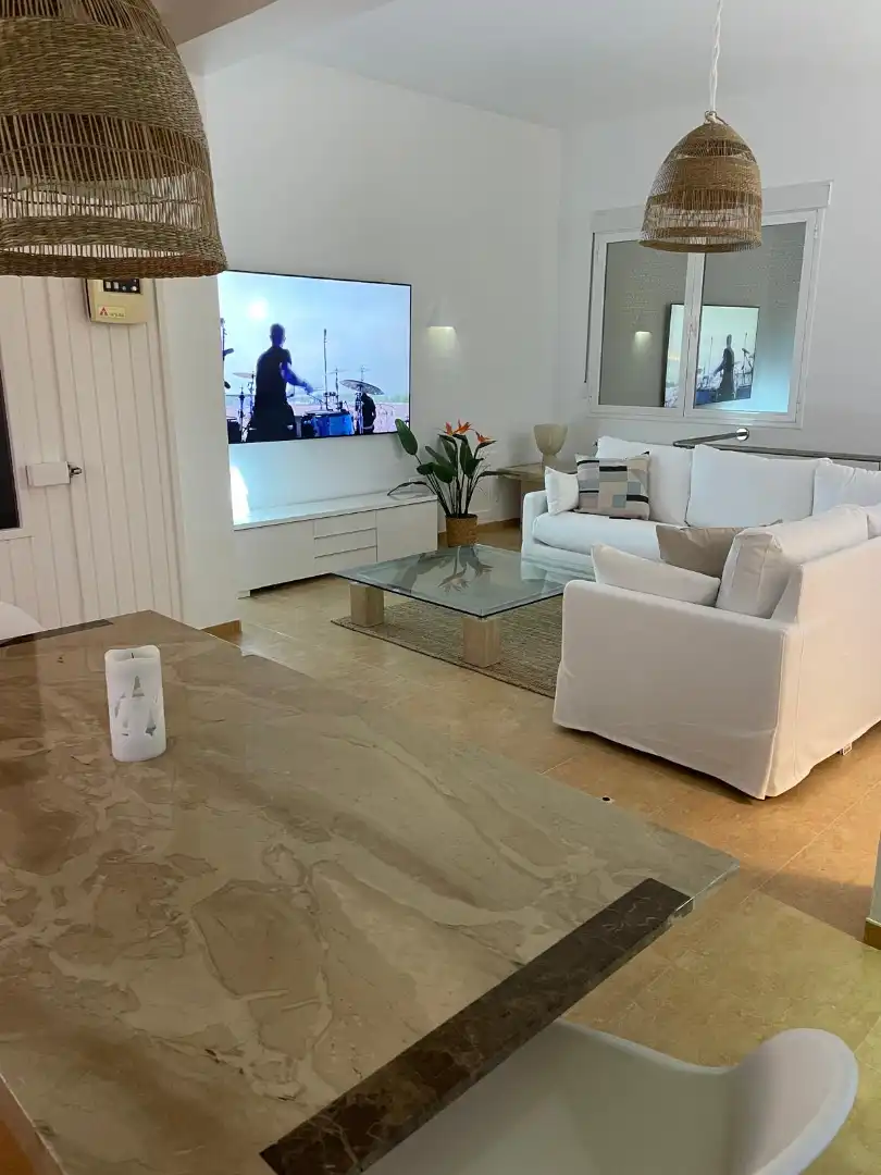 Sala de estar de Casa adosada en venta en Cuevas del Almanzora con Aire acondicionado, Terraza y Amueblado