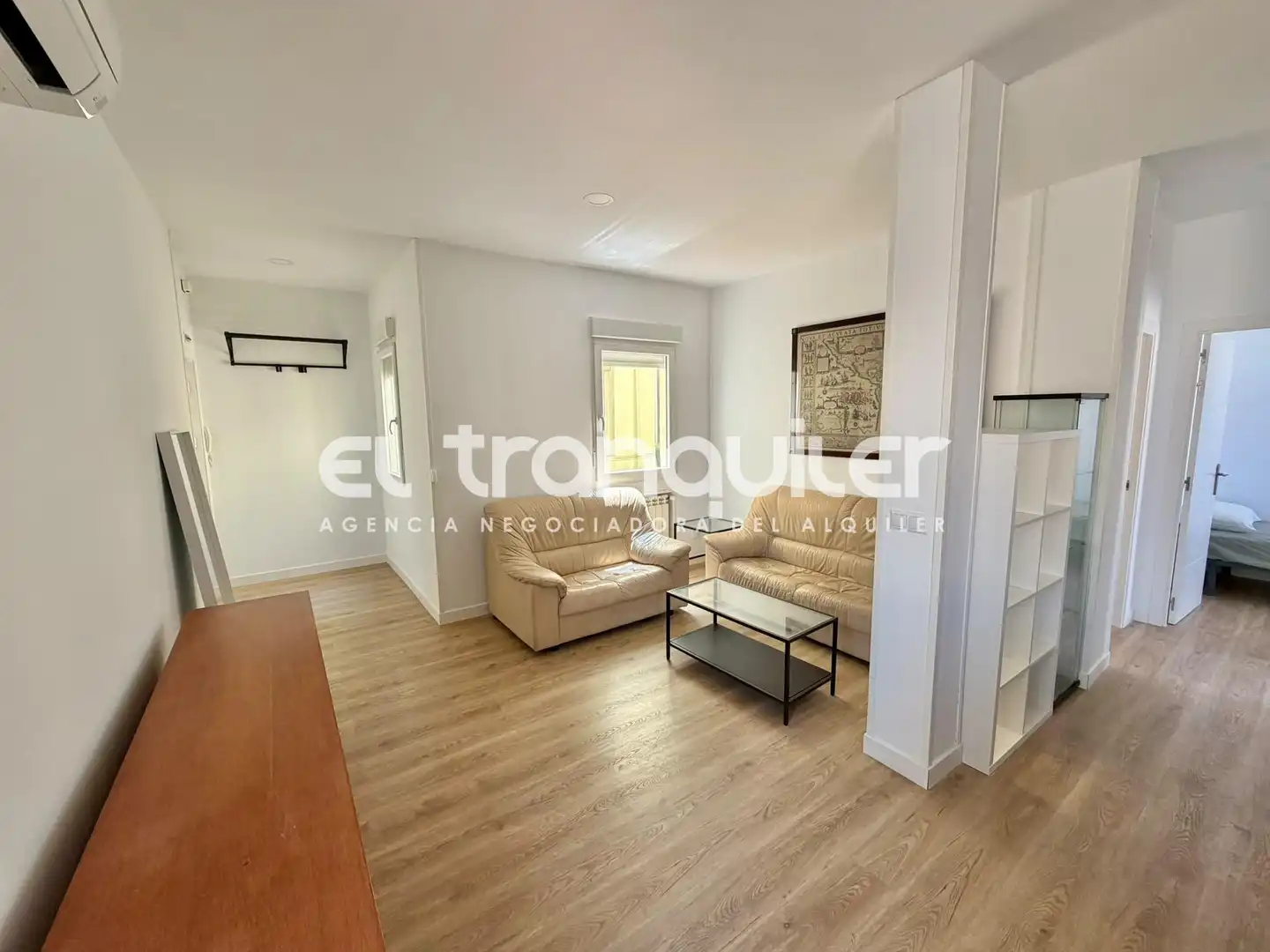 Sala de estar de Piso de alquiler en Madrid con Aire acondicionado, Amueblado y Lavadora