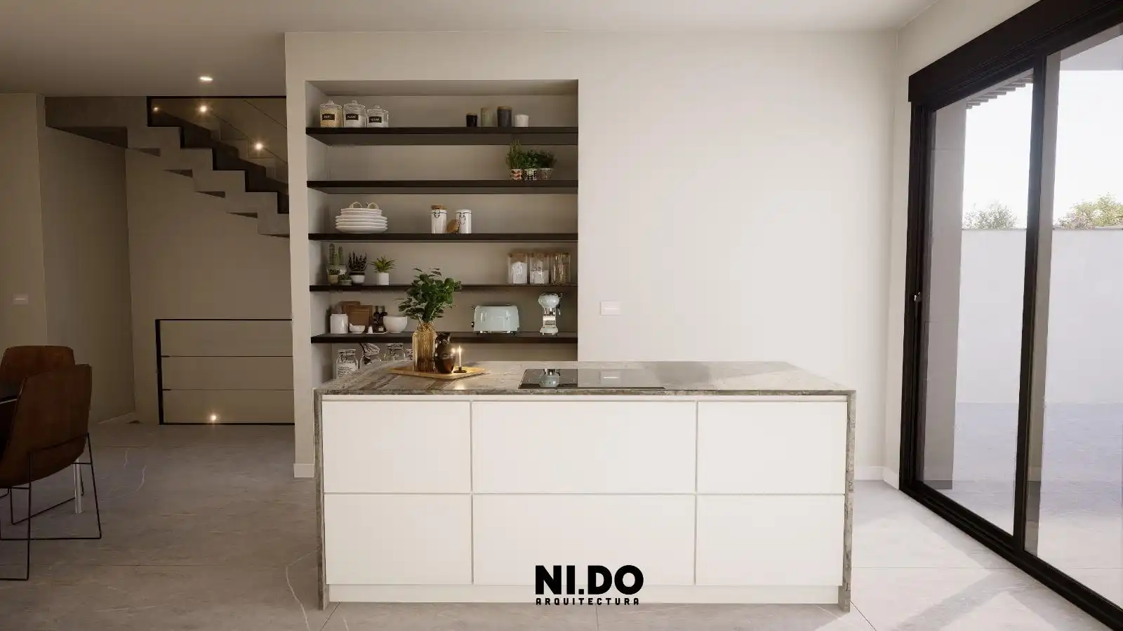 Cocina de Casa adosada en venta en Las Gabias con Aire acondicionado, Calefacción y Terraza