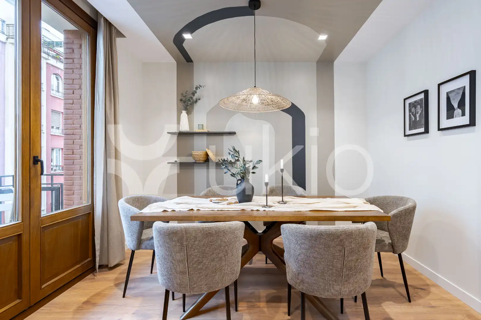 Esszimmer von Wohnungen zur Miete in Madrid mit Klimaanlage, Heizung und Terrasse
