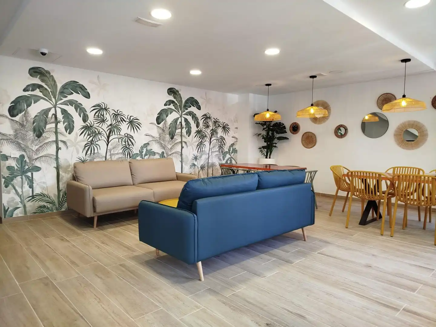 Sala d'estar de Estudi de lloguer en Las Palmas de Gran Canaria amb Moblat