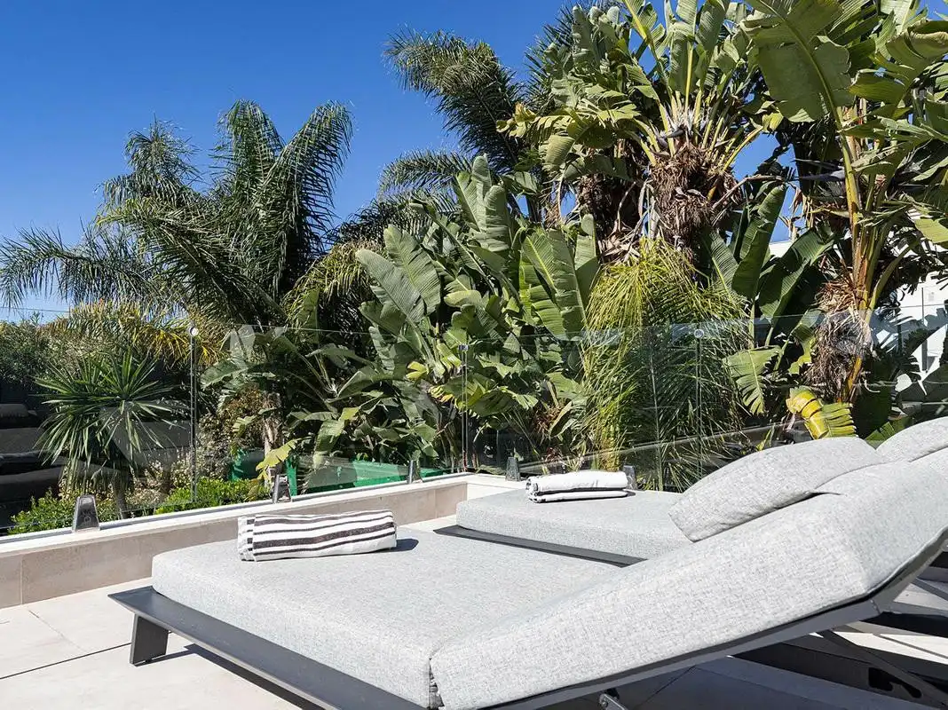 Terrasse von Haus oder Chalet zur Miete in Marbella mit Klimaanlage, Privatgarten und Terrasse