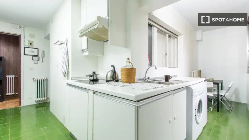 Kitchen of Flat for share in Madrid  with Air Conditioner, Terrace and Furnished
