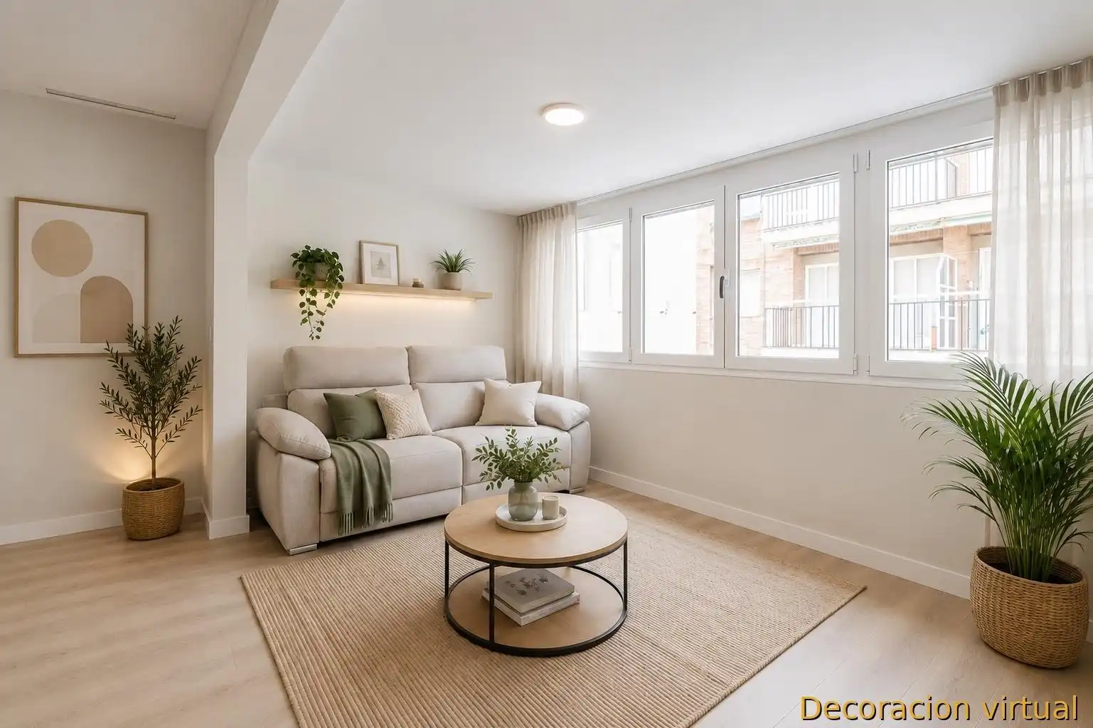 Wohnzimmer von Dachboden zum Verkauf in Santa Pola mit Klimaanlage