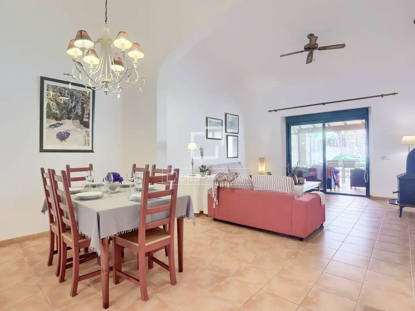 Dining room of Houses for sale in Pollença  with Private garden, Terrace and Swimming Pool