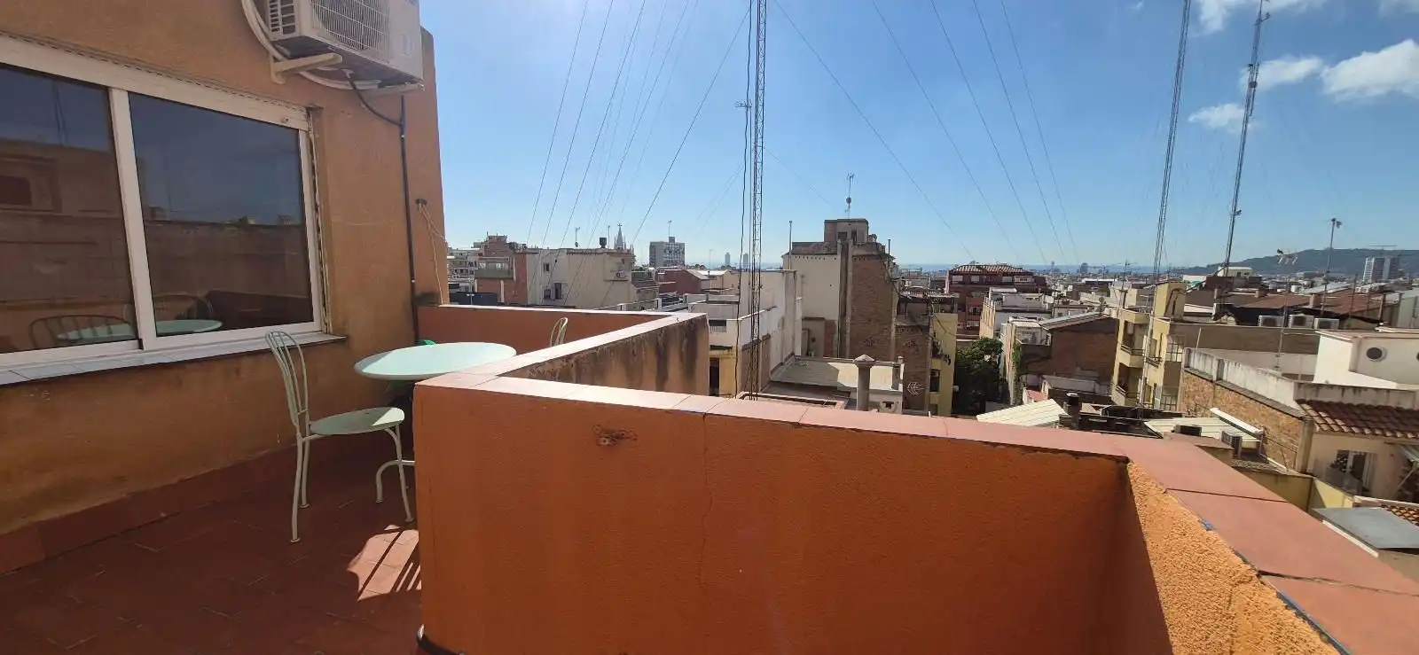 Balcony of Attic for rent in Barcelona  with Air Conditioner, Terrace and Furnished