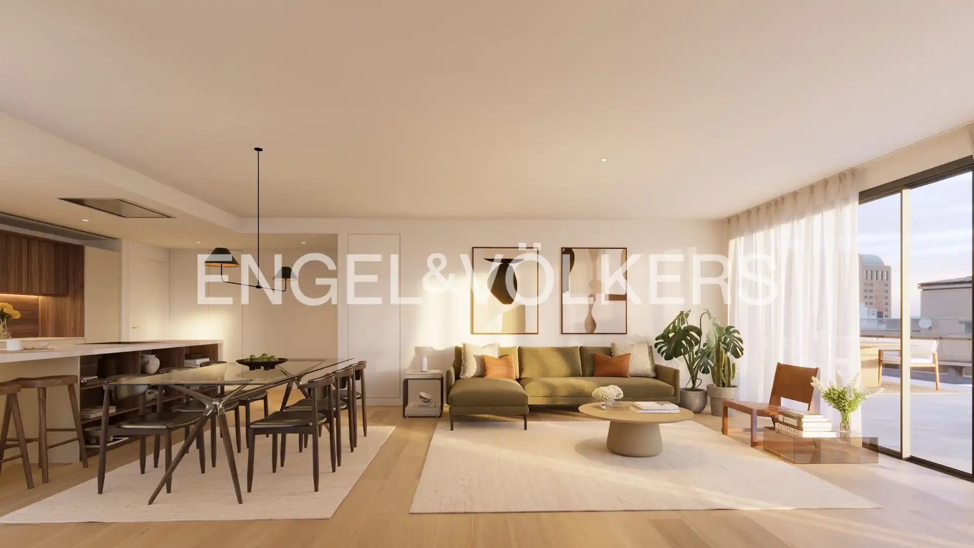Wohnzimmer von Dachboden zum Verkauf in Valencia mit Klimaanlage, Heizung und Terrasse
