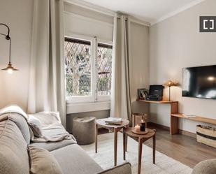 Sala d'estar de Pis de lloguer en  Barcelona Capital amb Aire condicionat, Calefacció i Moblat
