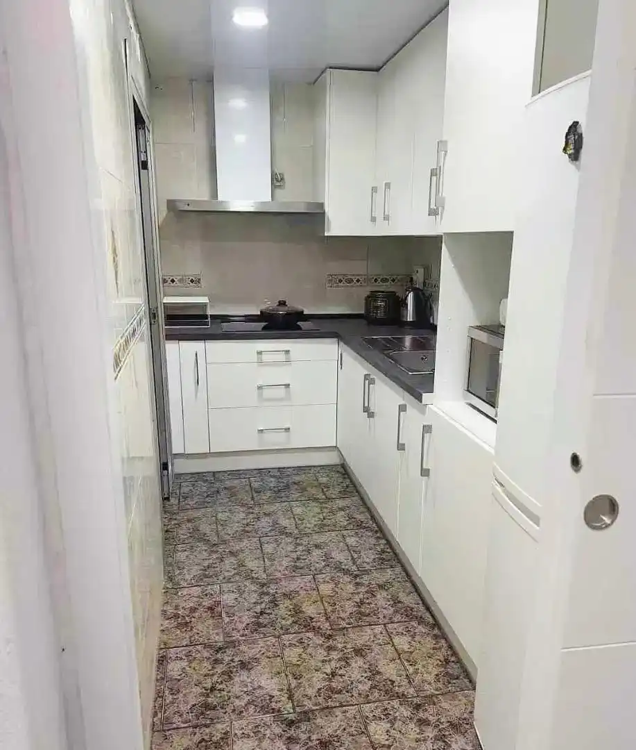 Kitchen of Flat for rent in Badalona  with Private garden, Parquet flooring and Storage room