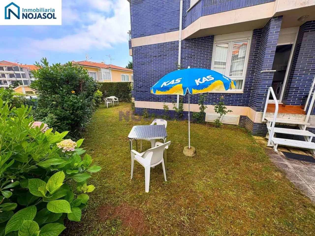 Jardín de Apartamento de alquiler en Noja con Calefacción, Jardín privado y Terraza