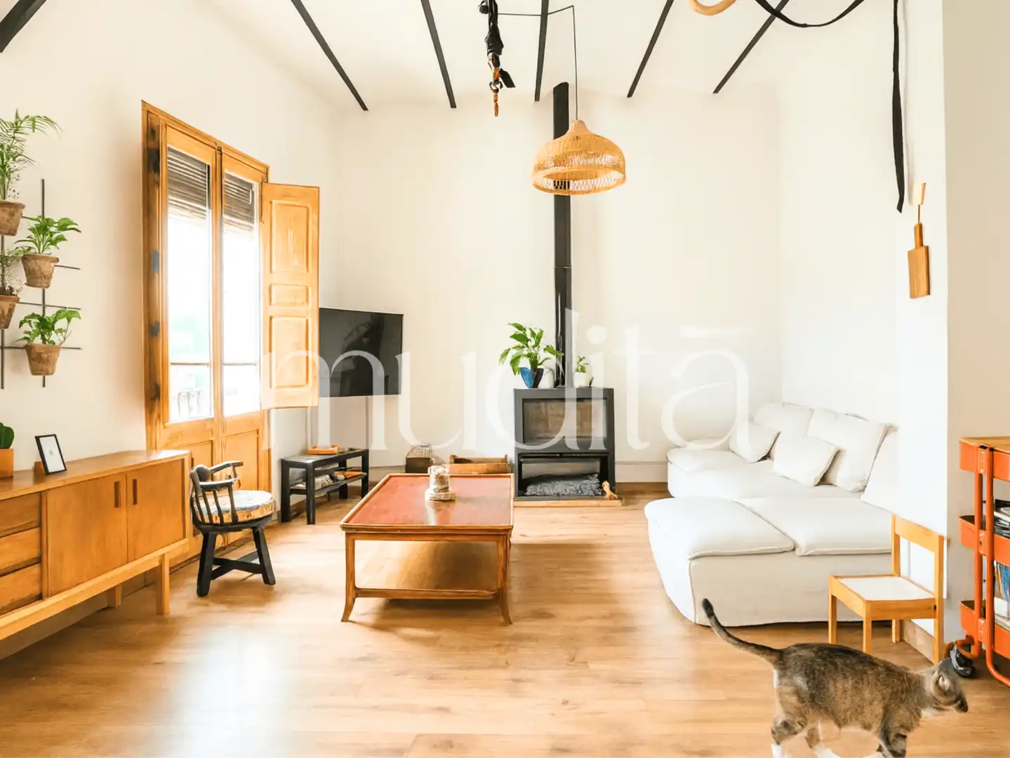 Sala d'estar de Casa adosada en venda en Sant Quirze de Besora amb Calefacció, Terrassa i Traster