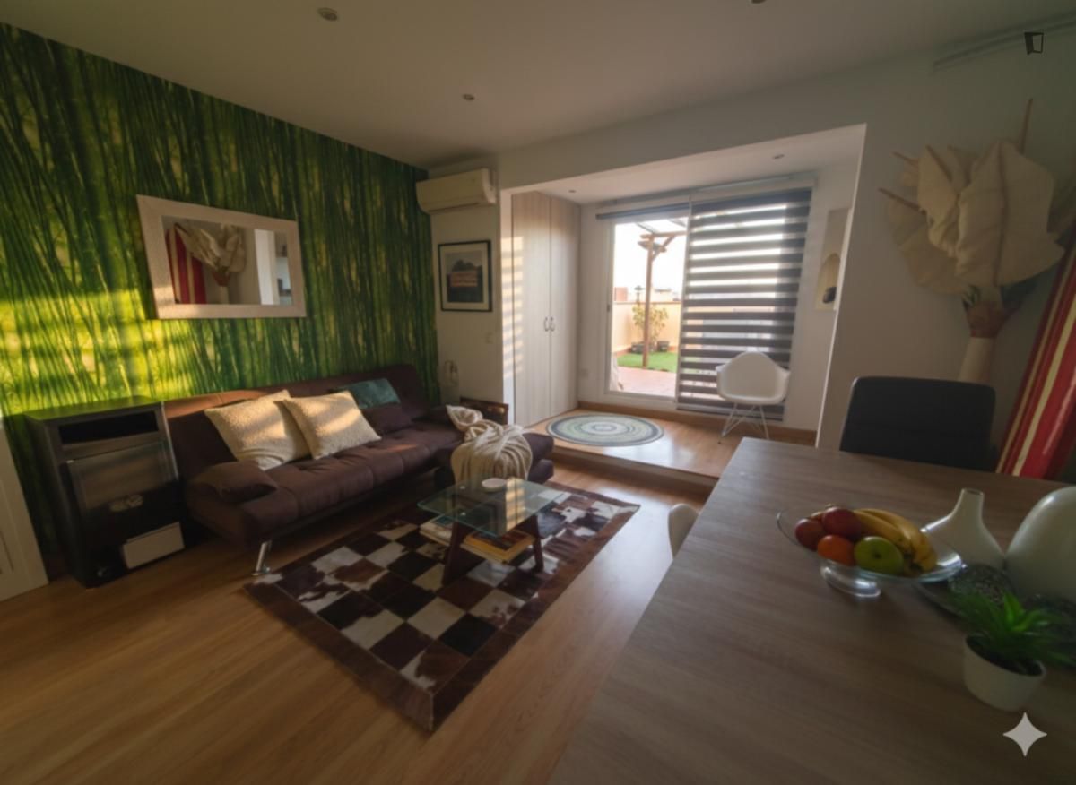 Living room of Apartment to share in  Barcelona Capital  with Air Conditioner, Heating and Furnished