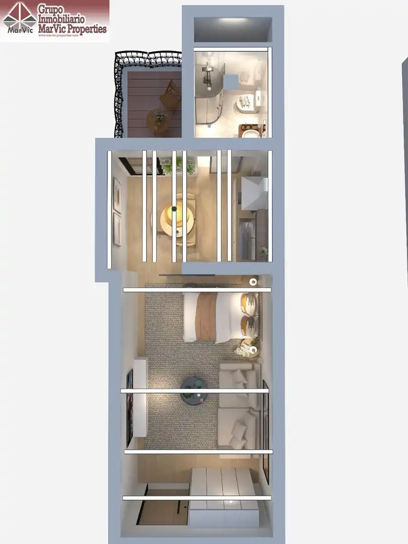 Habitación de Apartamento en venta en Villajoyosa / La Vila Joiosa con Aire acondicionado, Terraza y Amueblado