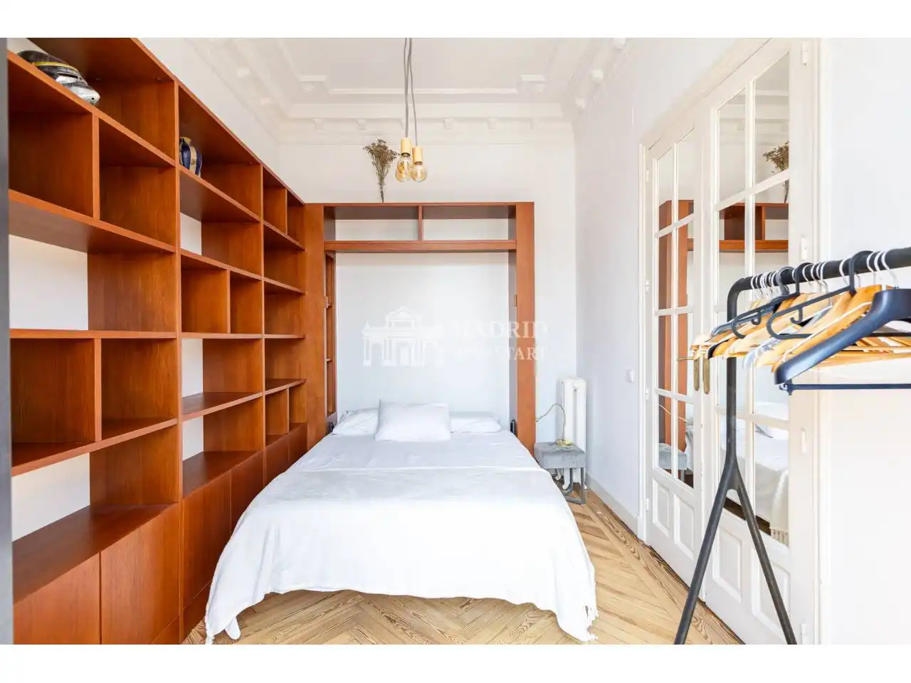 Bedroom of Flat for rent in Madrid  with Air Conditioner, Heating and Parquet flooring