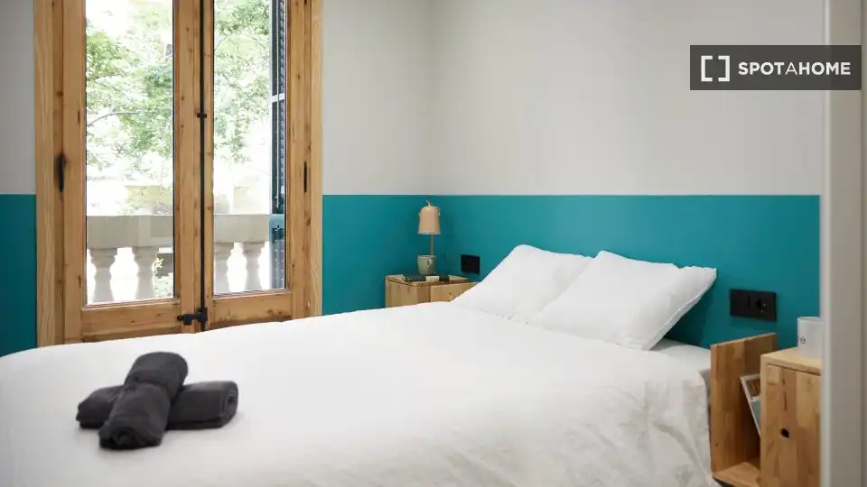 Habitación de Piso de alquiler en Barcelona con Aire acondicionado, Calefacción y Amueblado